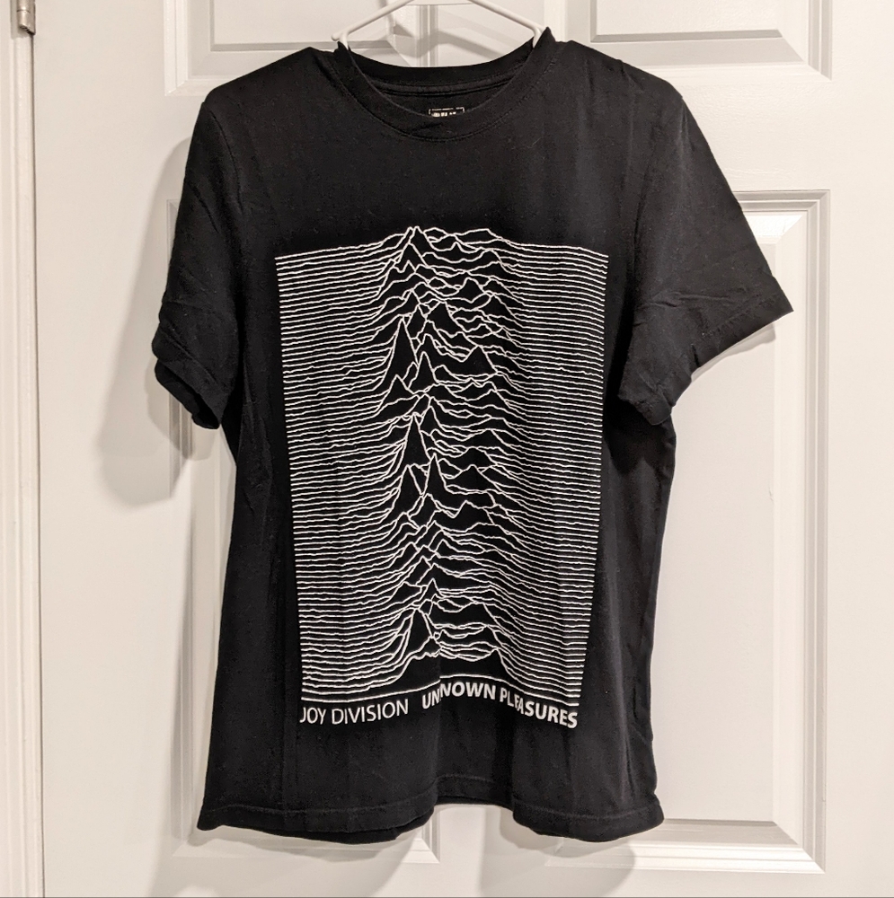 Joy Division Unknown Pleasures Black Short Sleeve Band T-shirt Medium